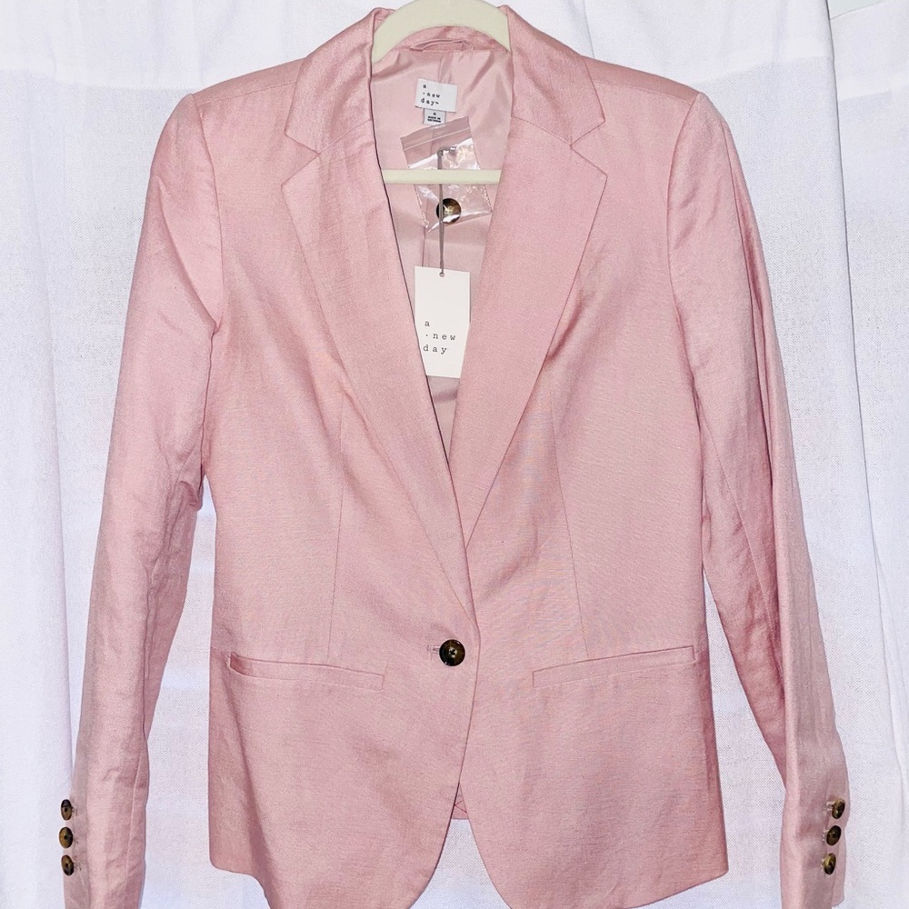 BNWT A New Day (Target) Pink Linen Jacket size 6